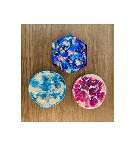 Dessous de verre en résine de couleur unique qui réagissent à la température pour une conception de fleur interactive la plus vendue - Product Image 6