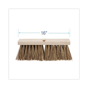 Cabezal de Escoba para Calle Boardwalk de 16 Pulgadas con Cerdas de Fibra de Palmyra de 6.25 Pulgadas, Marrón, para Exteriores y Patio - Product Image 2