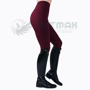 Jodhpurs d'équitation confortables pour femmes avec des genouillères renforcées en tissu extensible, un ajustement sûr et un matériau respirant pour un usage quotidien - Product Image 5