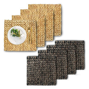 Natural black water hyacinth plate charger eco-friendly handweave <b>placemats</b> wholesale <b>placemat</b> - Product Image 2