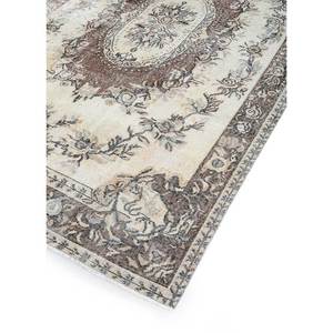 Vintage Beige <b>Brown</b> Hand Knotted <b>Wool</b> Rug for Home Use-for Living Hallway Entryway Teen's Bedroom Medallion Rectangle Puzzle - Product Image 2