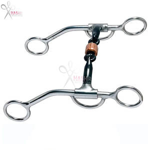 บิตสำหรับขี่ม้าแบบ All Around C, บิตเหล็กกล้าหวานพร้อมลูกกลิ้งทองแดง, บิตฝึกขี่ม้าแบบ Stage C พร้อมขาบิด 7 ชิ้น, ปากบิต 5 ชิ้น, ขนาด 7/16 - Product Image 4