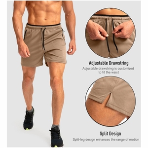 กางเกงขาสั้นเล่นกีฬาสำหรับผู้ชายชุดออกกำลังกายระบายอากาศได้ดีมีกระเป๋าสำหรับใส่วิ่งในฤดูร้อน - Product Image 4