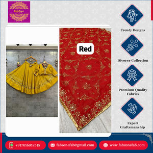 Lujoso diseñador étnico indio seda romana Lehenga Choli con cordones de secuencia pesada Gotta llamativos para ocasiones especiales - Product Image 2