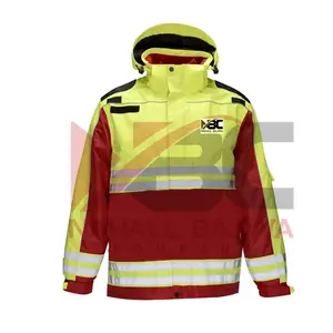 Jaket keselamatan pelindung keselamatan pakaian kerja reflektif dengan jaket reflektif.