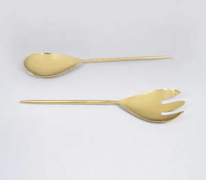 Serveur à salade fait à la main en acier inoxydable bas quantité minimale de commande portabilité de qualité supérieure lot de 2 pièces fabricant de produits personnalisés grossiste - Product Image 2