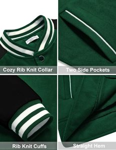 Chaquetas con letras personalizadas para equipos y marcas | Mezcla de lana con mangas de PU | Bordado, parche y personalización de etiquetas - Product Image 2
