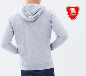 เสื้อแจ็กเก็ตมีซิปผ้าคอตตอนฟลีซหลากสีสำหรับผู้ชายเสื้อโค้ทฤดูหนาวย้อมสีล้วนปักลายแบบ3D - Product Image 2