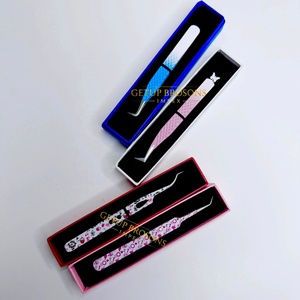 Pinzas para Pestañas de Alta Calidad GETUP BROSONS IMPEX 90/45/isolations de Acero Inoxidable, Múltiples Colores, Punta Suave, Agarre de Diamante - Product Image 3