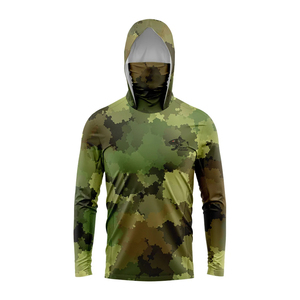 Sudadera con capucha de pesca de manga larga personalizada para hombre al por mayor, secado rápido, UPF 50, resistente a los rayos UV, poliéster impermeable, sublimación para exteriores - Product Image 3