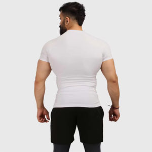 100% algodón compresión gimnasio camiseta músculo Fitness ropa de entrenamiento - Product Image 5