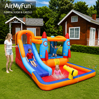 Château gonflable de haute qualité pour enfants, avec points de renforcement, toboggans aquatiques gonflables pour la maison et le jardin.