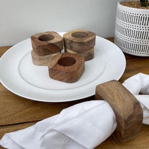 Top qualité impressionnante bois de manguier peint à la main moderne luxe porte-anneau de serviette forme Unique marron personnaliser fini décor à la maison - Product Image 6