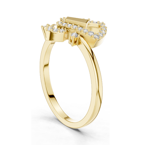 Bague élégante pour femme avec diamant de laboratoire, clarté VVS-VS EF, or 18 carats, 14 carats, 10 carats et argent 925, or rose, or jaune, or blanc - Product Image 4