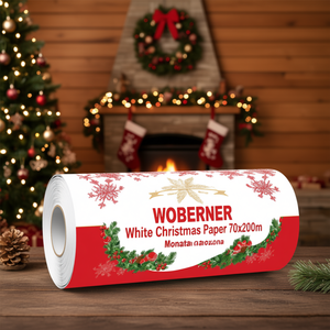 Papier de Noël blanc WOERNER Montana 70x200m - Product Image 3