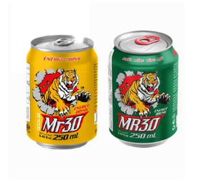 Bebidas energéticas Mr30 más vendidas de Vietnam 250ml x 24 latas de refrescos con agua sin azúcar con cafeína como ingrediente principal - Product Image 1