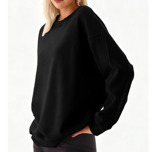 Sudadera de Manga Larga Extra Grande para Mujer, Sudadera Extra Grande con Logotipo Personalizado Estampado para Chicas, Nuevo Diseño, Sudadera de Cuello Redondo para Mujer - Product Image 3