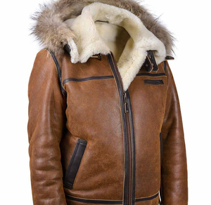 Veste en cuir d'agneau de qualité supérieure pour homme, veste d'hiver pour homme, veste bomber pour homme, cuir d'agneau d'hiver - Product Image 1