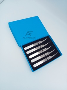 Sustainable Stainless Steel Silver Mirror Polish <b>Eyelash</b> <b>Tweezers</b> Straight Isolation Diamond Grip Lash Extension <b>Tweezer</b> - Product Image 6