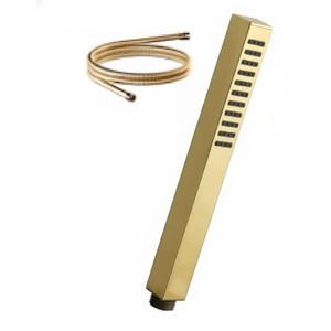 Juego de Ducha Rectangular Dorado al por Mayor, de Mano, de Aleación de Metal ABS, Montado en la Pared, Compra al por Mayor, Envío Global, Válvula de Cerámica - Product Image 5