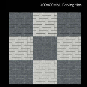 Baldosas Digitales Premium para Estacionamiento de 400x400 mm (40x40 cm, 16x16 Pulgadas), Vitrificadas, Acabado Mate, Serie Rústica Punch - Product Image 1