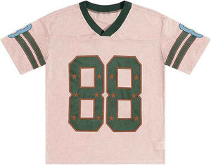 เสื้อฟุตบอลอเมริกันพิมพ์ลายตามสั่ง แบบซับลิเมชั่น สำหรับเสื้อตาข่ายแขนสั้น แห้งเร็ว ผลิตจากโพลีเอสเตอร์ 100% พร้อมโลโก้ตามสั่ง - Product Image 1