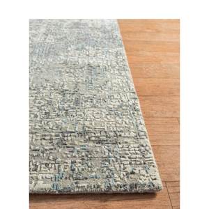 Tapis Uvenuti à motifs abstraits en laine et soie de bambou gris et noir noué à la main pour usage domestique - (1502) - Product Image 4