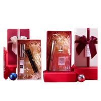 Vente chaude Coffret en papier kraft personnalisé Emballage biodégradable OEM Cosmétiques Bijoux Idée cadeau de Noël coloré Échantillon gratuit