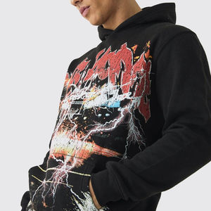 Haute qualité o-cou pull à capuche pour hommes longue automne bricolage impression personnalisable blanc plaine Sublimation tissé tissu hiver - Product Image 2