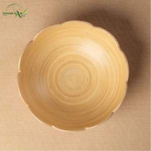Tazón de Bambú Hilado a Mano - Elegante Silueta Floral Ecológico Ligero Personalizado para Fiestas y Uso Doméstico - Product Image 5