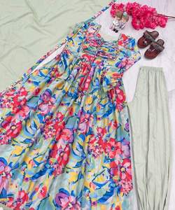 Diseñador Georgette bordado Salwar Kameez traje de encaje secuencia trabajo largo fiesta desgaste étnico prenda-precio al por mayor - Product Image 6