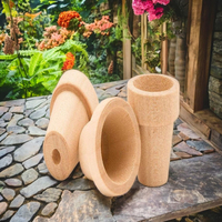 Vas Lantai Dekorasi Pernikahan Desain Art Deco dari Kayu Bambu Alami Ramah Lingkungan Buatan Tangan India Ukuran Dapat Disesuaikan H HANDICRAFT
