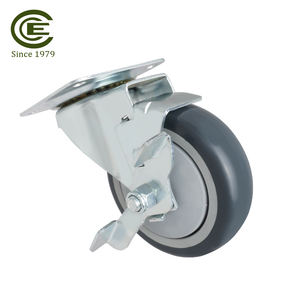 ล้อล็อกล้อ TPR 4นิ้ว100มม. ล้อหมุนสำหรับอุตสาหกรรม - Product Image 3