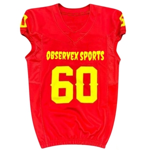 Camiseta de fútbol americano de diseño personalizado precio al por mayor para adultos hombres conjuntos transpirables impresos por sublimación de secado rápido - Product Image 6