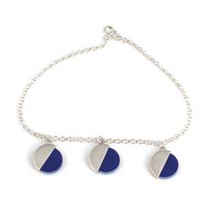Pulsera Colgante de Plata de Ley 925 con Lapislázuli, Pulsera de Tenis de Moda - Product Image 2