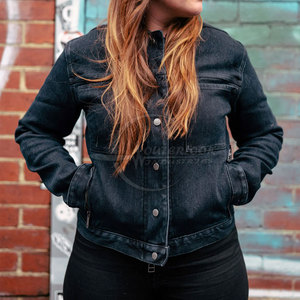 Prix bas Dernier style de veste en jean pour femme Points ouverts Veste en jean pour femme au prix de gros - Product Image 5