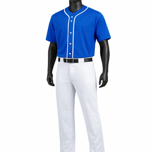 Uniforme de béisbol personalizado, conjunto de camiseta y pantalones con botones, kit de equipo de béisbol de secado rápido y transpirable - Product Image 1