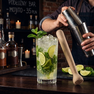 Beech Wood Cocktail Muddler 22cm Toothed Head Mojito <b>Bar</b> <b>Tool</b> Natural Custom OEM - Product Image 2