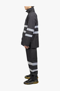 Chubasquero impermeable elegante XL ligero y cómodo con tiras reflectantes para acampar al aire libre - Product Image 3