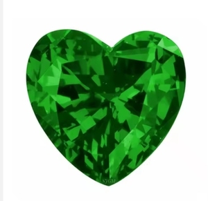 Turmalina verde natural de corte de corazón de 12mm, precio al por mayor, piedra preciosa suelta facetada de alta calidad | TURMALINA VERDE NATURAL | - Product Image 1