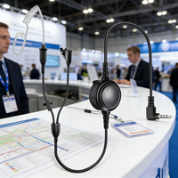 Headset Interkom Konduksi Tulang, Earphone & Headphone Berkabel dengan Kompatibilitas Kedap Suara PTT untuk Walkie Talkie