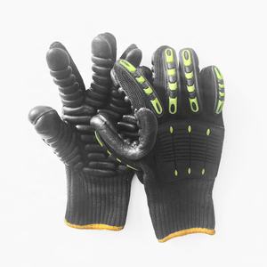 Guantes de Cuero Antivibración con Puño Ajustable, Absorbentes de Humedad y Antideslizantes para Construcción y Taladros Eléctricos - Product Image 5