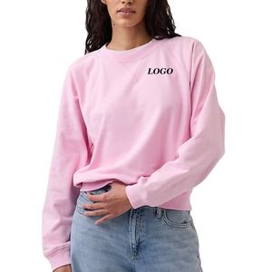 Sudadera Corta con Forro Polar para Mujer, Color Sólido, Mangas Largas, Diseño de Mangas Largas con Logotipo Personalizado a Precio Económico - Product Image 1