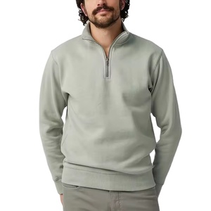 Fabricant de vêtements, vente en gros, sweat à capuche pour homme personnalisé, demi-zip, tendance, épais, polyester et coton, vente en gros - Product Image 5