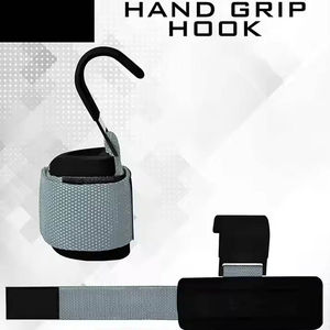 Ganchos para Levantamiento de Pesas, Agarres para Dominadas, Muñequeras, Correas, Soporte para Muñecas para Entrenamiento en Gimnasio - Product Image 3
