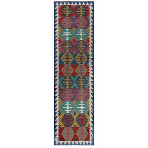 Alfombra Kilim de Maimana, Afganistán, 296 x 84 cm - Product Image 1