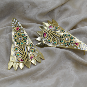 ต่างหูรูปสัตว์แทนฮอร์เคลือบสีทองทำด้วยมือต่างหูแฟชั่นทำด้วยมือ - Product Image 2