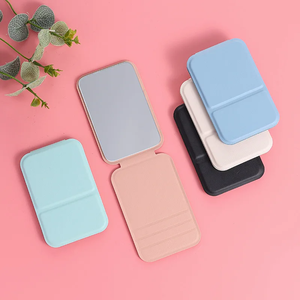Miroir de maquillage miniature de voyage (11x7cm), miroir pliable portable avec support, léger et fin, pour sac à main, voyage, usage quotidien - Product Image 4
