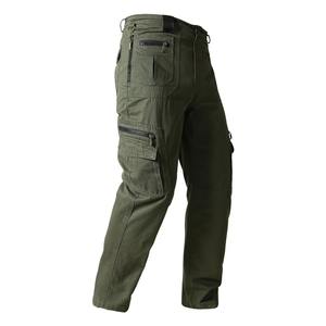 Pantalon de survêtement noir, multi-poches, ripstop, imperméable, 100% coton, taille élastique, résistant à l'usure, pour l'hiver, entraînement, pêche, travail - Product Image 2