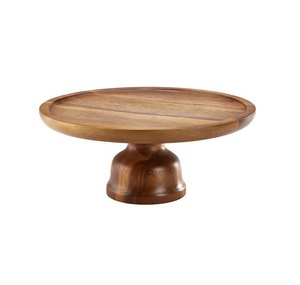 Base Redonda de Madera para Pastel de Calidad Estándar, Hecha a Mano, Color Marrón, Diseño Simple, Decorativa para Mesa - Product Image 1